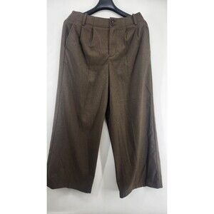 Madewell Women's Brown 6P Wide Leg Harlow Trousers Dress Pants